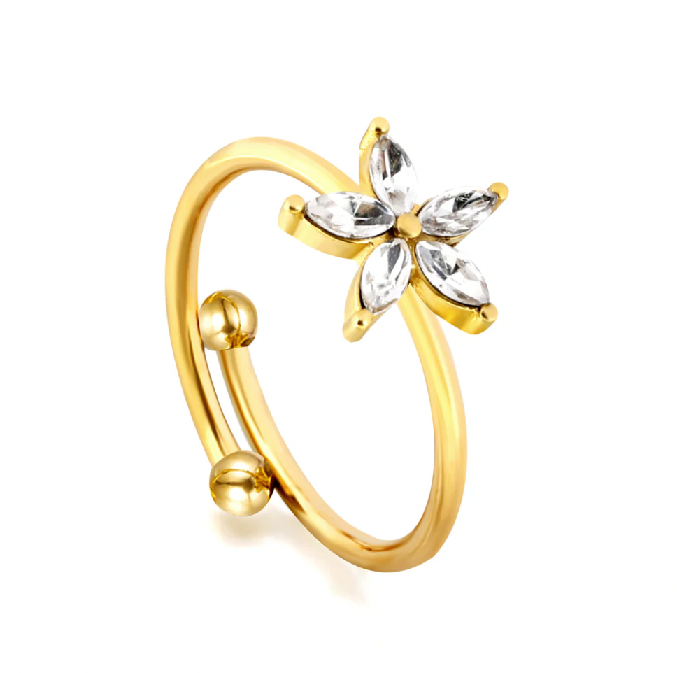 FABIA Diamond Flower Ring
