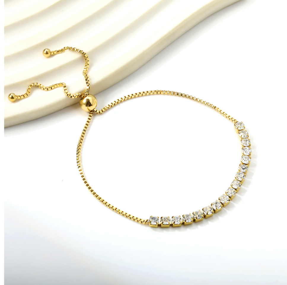 FRANCA adjustable Diamond Tennis Bracelet