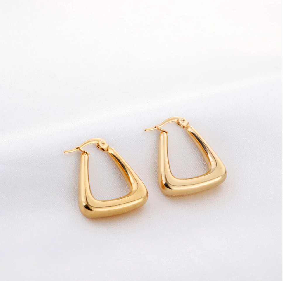 FRANA Modern Geometric Golden Earrings