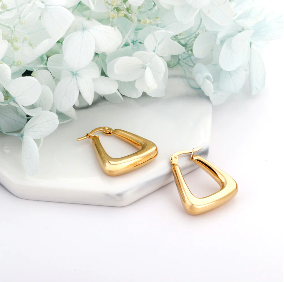 FRANA Modern Geometric Golden Earrings