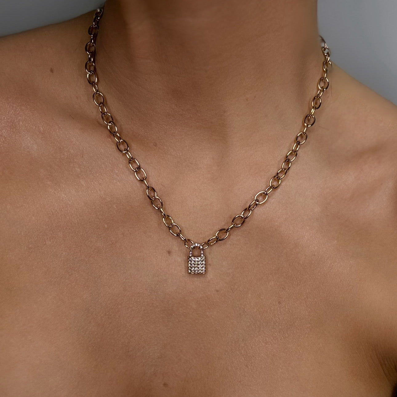 DANIKA Diamond Lock Necklace