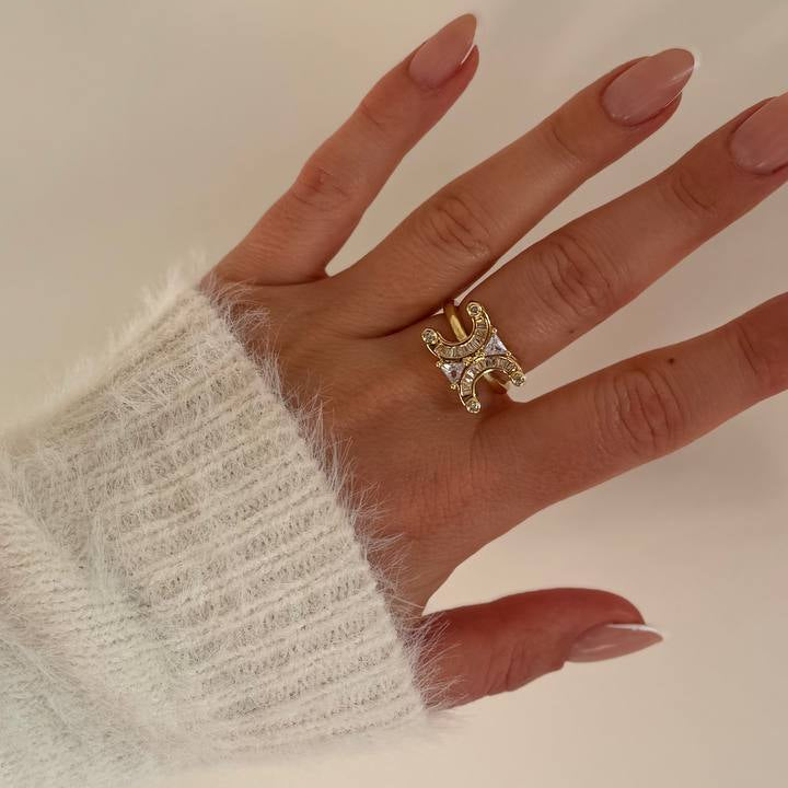 GABY Golden Celine Statement Ring