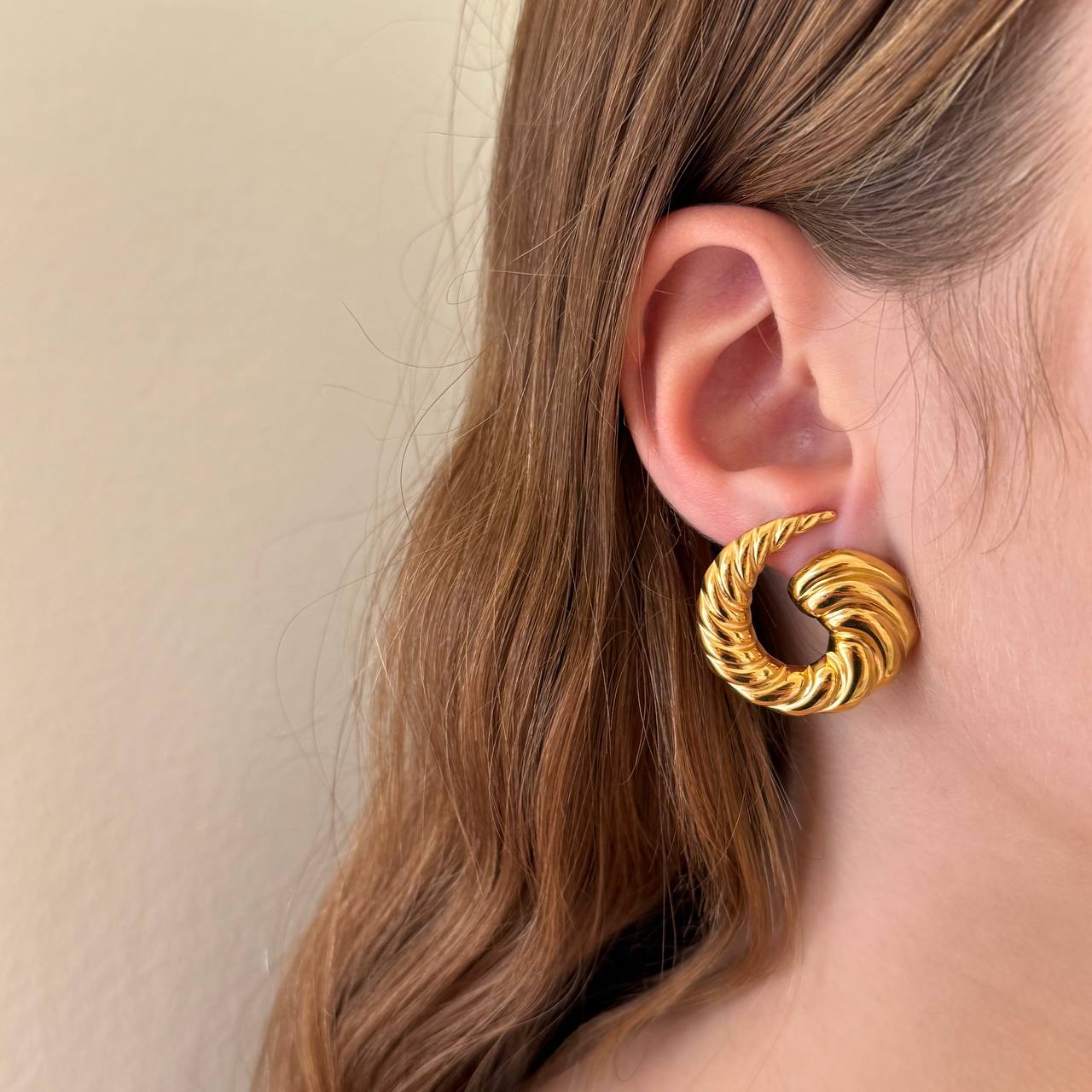 GLENN Marine Style Golden Statement Earrings