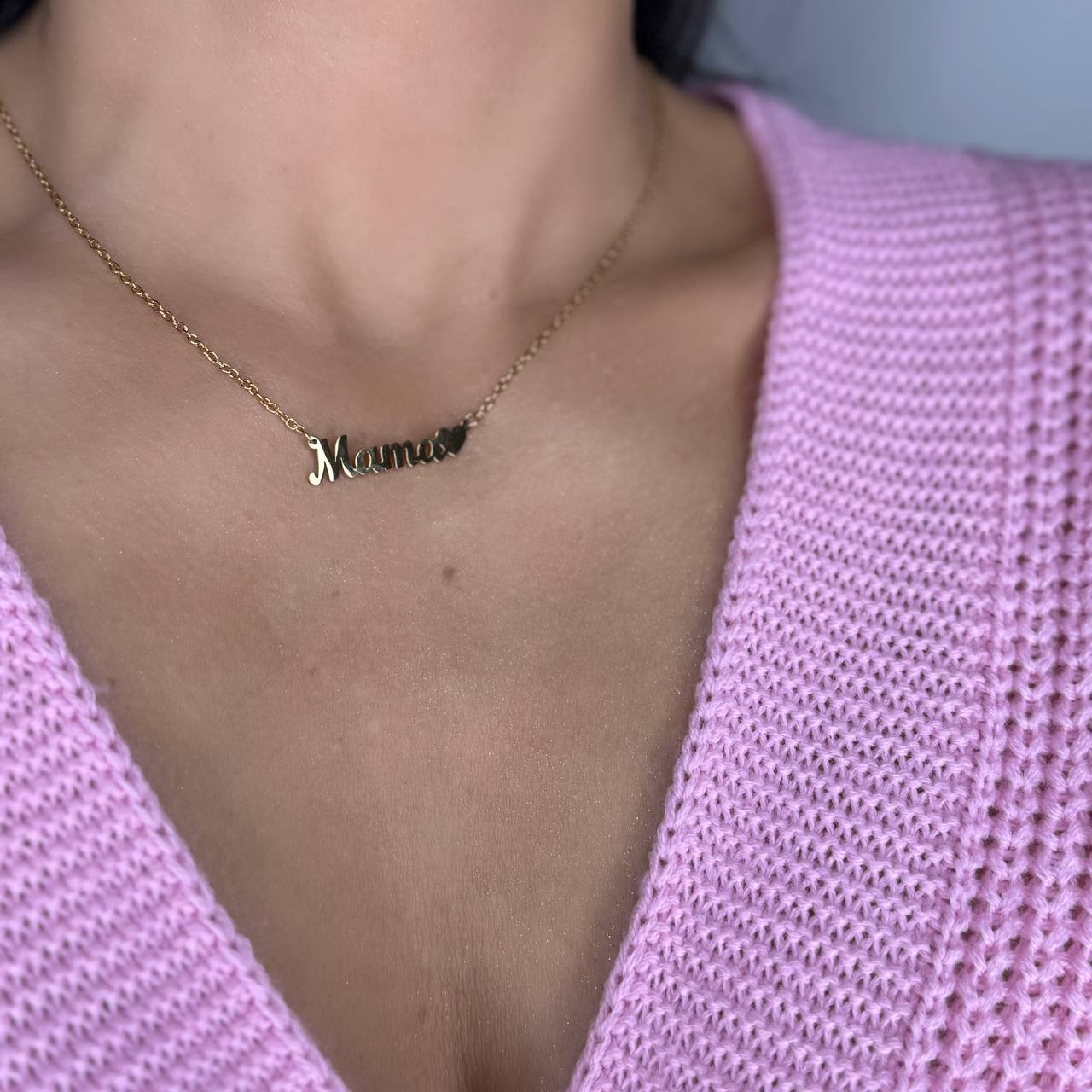 MAMA Statement Golden Heart Necklace