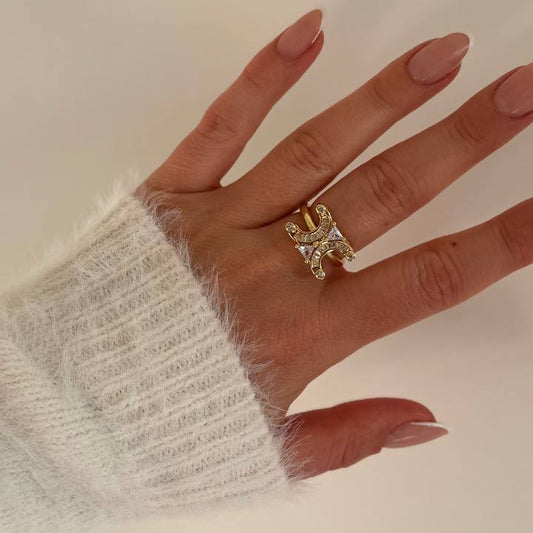GABY Golden Celine Statement Ring